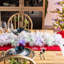 9' Pre-Lit Snow Flocked White Pine Christmas Garland with Lights and Timer