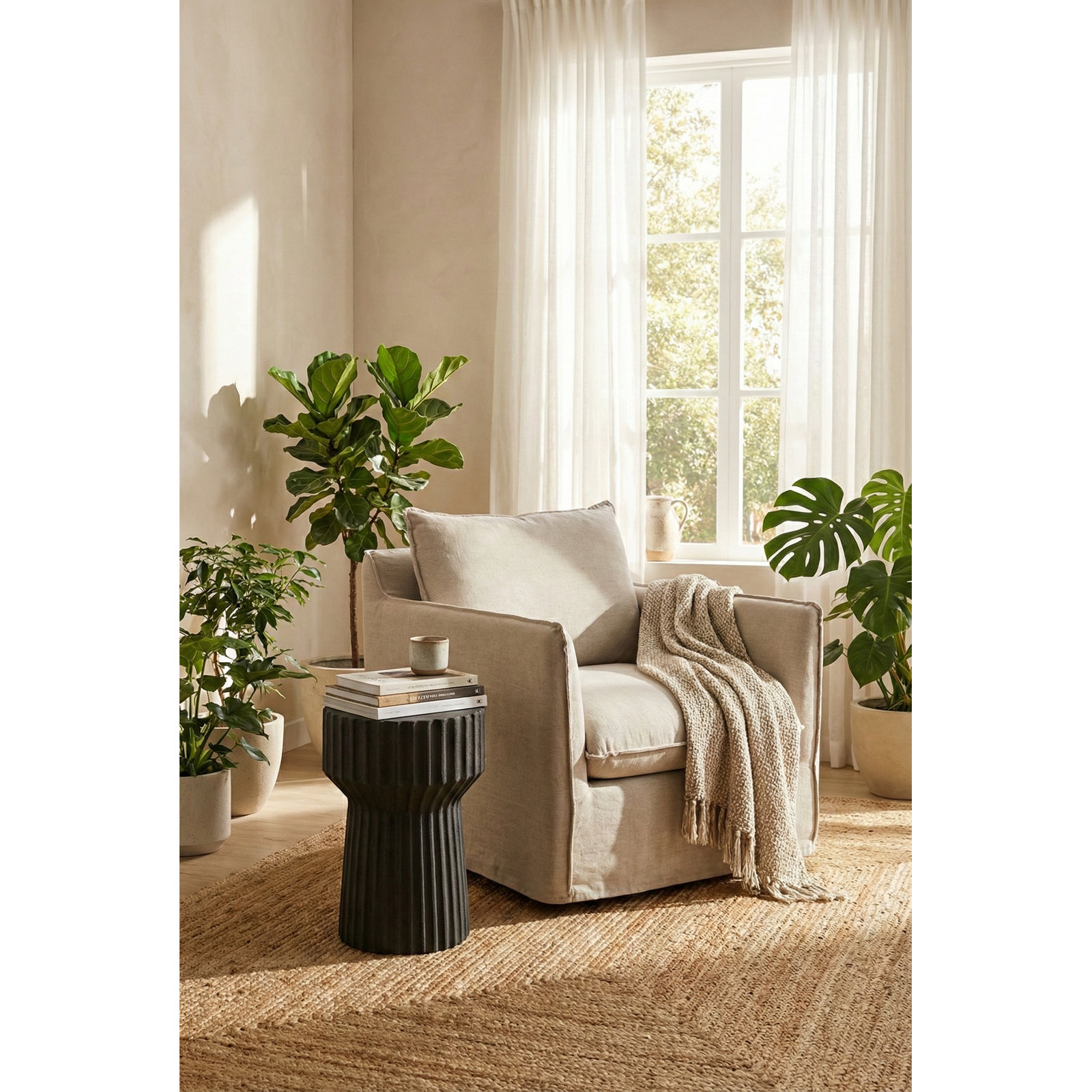 Vetra Side Table, Black