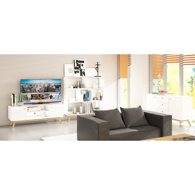 Justine 140Cm Wide 3 Drawer Sideboard, White