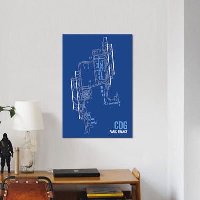 « paris (charles de gaulle) », reproduction d’impression sur toile