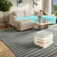 Canapé modulaire en U avec rangement, bois de pin chenille, Modern Family Living-1428861733