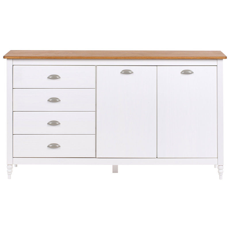 Cimino 150cm Solid Wood Sideboard, White