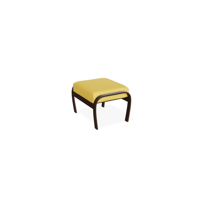 Repose-pieds avec coussin Askar, Kona texturé, Jaune 43A