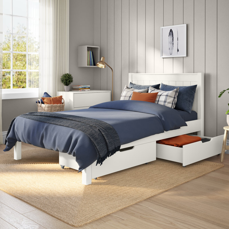 Classic Low End Bed with a Pair of Drawers, Small Double (4')
