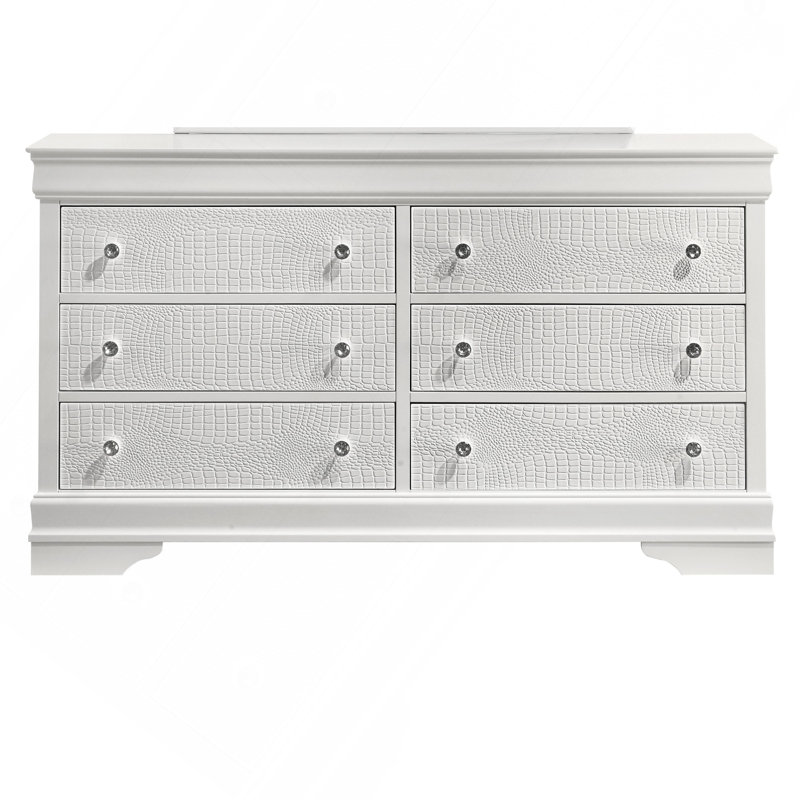 Commode 6 tiroirs Blaze, Blanc