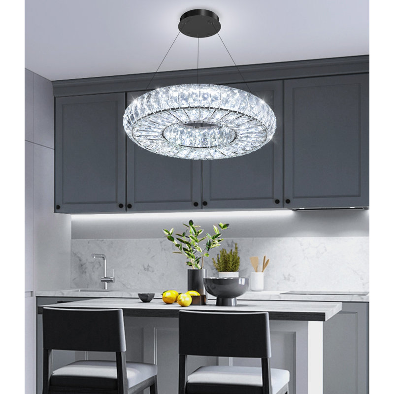 Lustre moderne 15,7 po, Matte Black