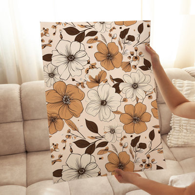 «Holiday Autumn Fall Flowers I Cottage», reproduction d'art sans cadre