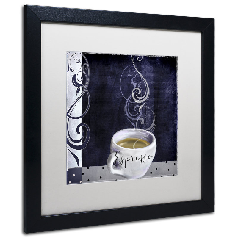 « cafe blue iv » par encadré, impression Jadaya, Blanc, H 16 po x l 16 po x P 0,5 po