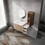 Meuble-lavabo mural élégant avec rangement abondant et design élégant