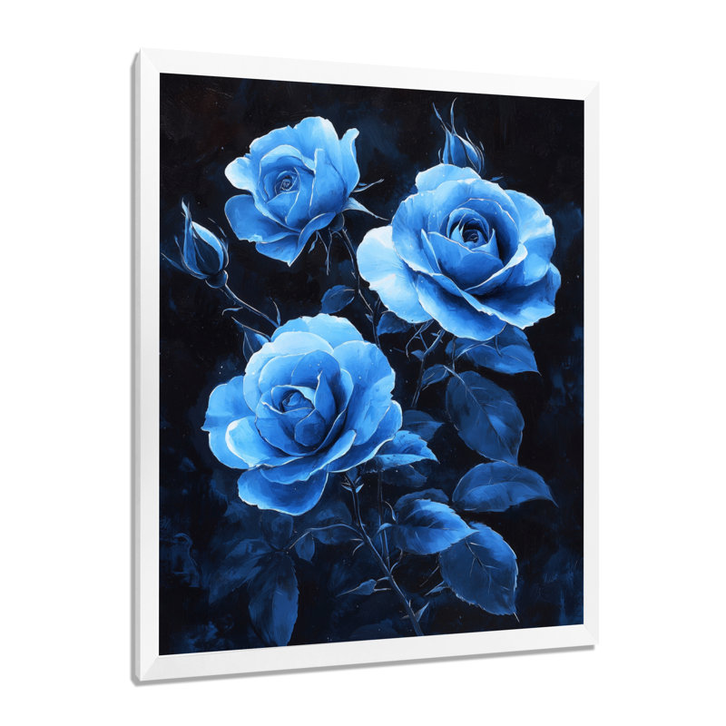 Chandley - impressions murales florales, H 32 po x l 16 po, Reproduction encadrée d'une seule photo, Blanc