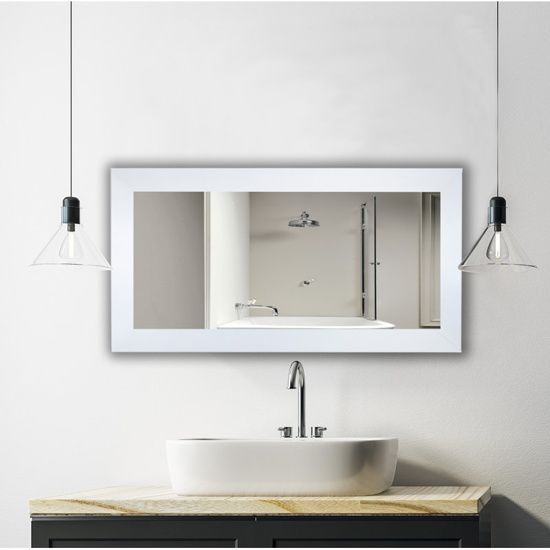 Miroir de salle de bain, 33 po x 36 po, Blanc