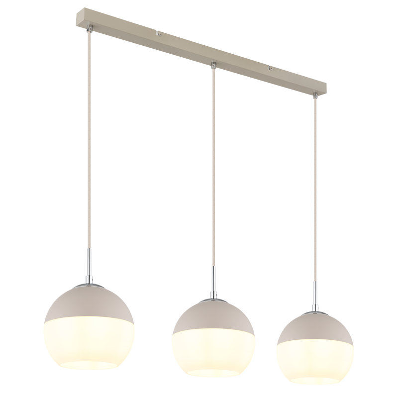 Hollier 3 - Light White Geometric Pendant