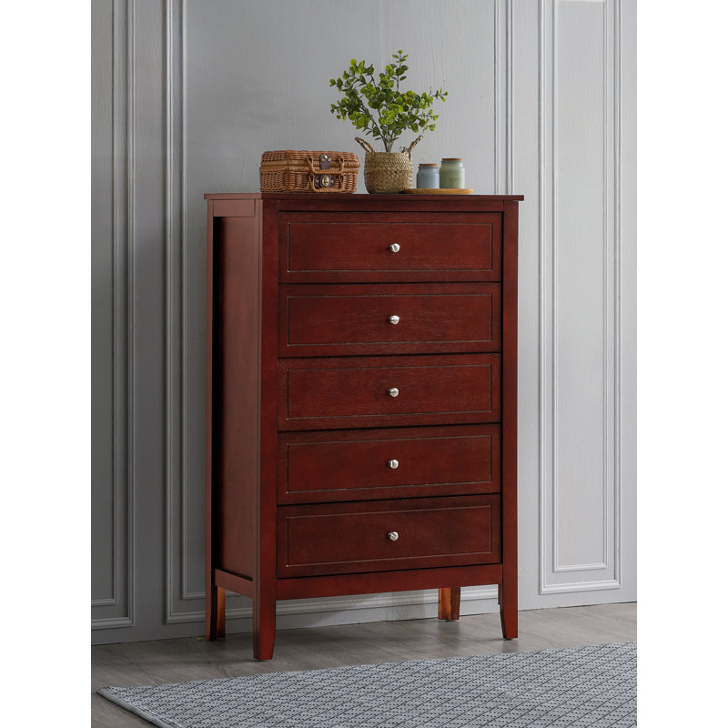 Daniel 5 Drawer Chest -Cherry, Cherry