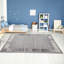Ephesus Collection Living Room Rugs Bordered Design in Grey/Cream-105291556