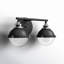 Kyoto 2 Light Seeded Dimmable Vanity Light