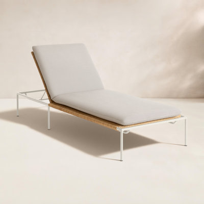 Dog Days 32'' Outdoor Powder Coated Aluminum Chaise Lounge