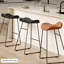 Ensemble de 2 chaises d'appoint orange et noir-1107213237-1107213242