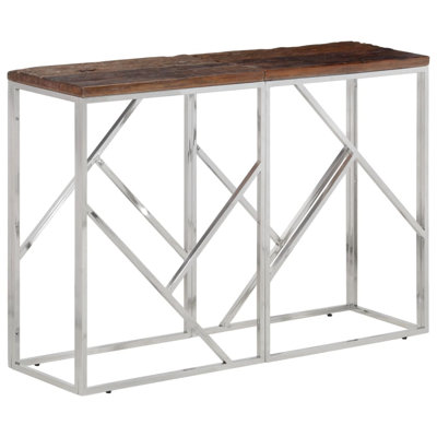 Petroniu Solid Wood Top Console Table