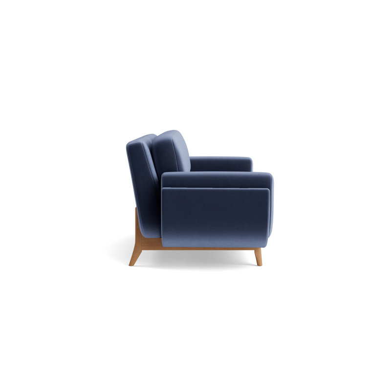 Regatta 100 Sofa, Natural, Performance Velvet - Indigo