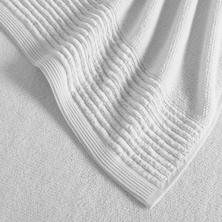 VERA WANG Modern Lux 6-Piece Gray Cotton Towel Set USHSAC1222613