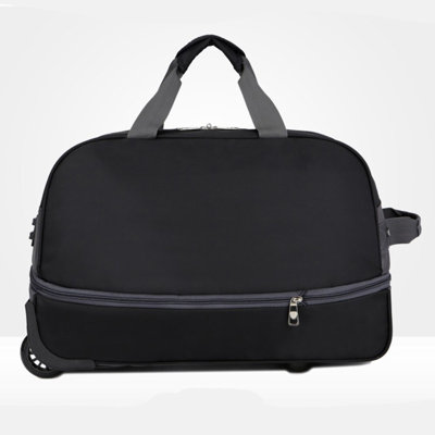 420D Expandable Rolling Duffle Bag Wheeled Luggage Foldable Waterproof Suitcase