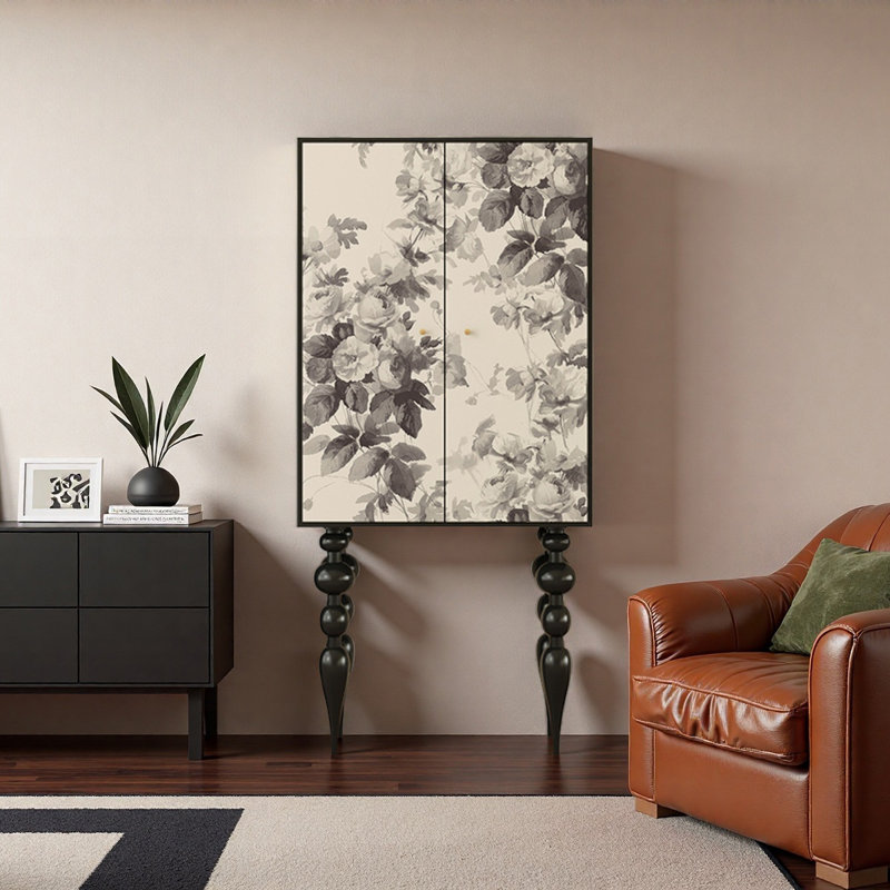 Armoire de rangement moderne en bois massif minimaliste