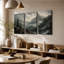 3 panneaux d'art mural sur toile de forêt-1534899264
