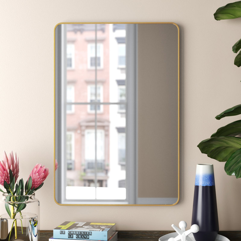Miroir pleine longueur Destefano Essence, Or, 32 po x 32 po
