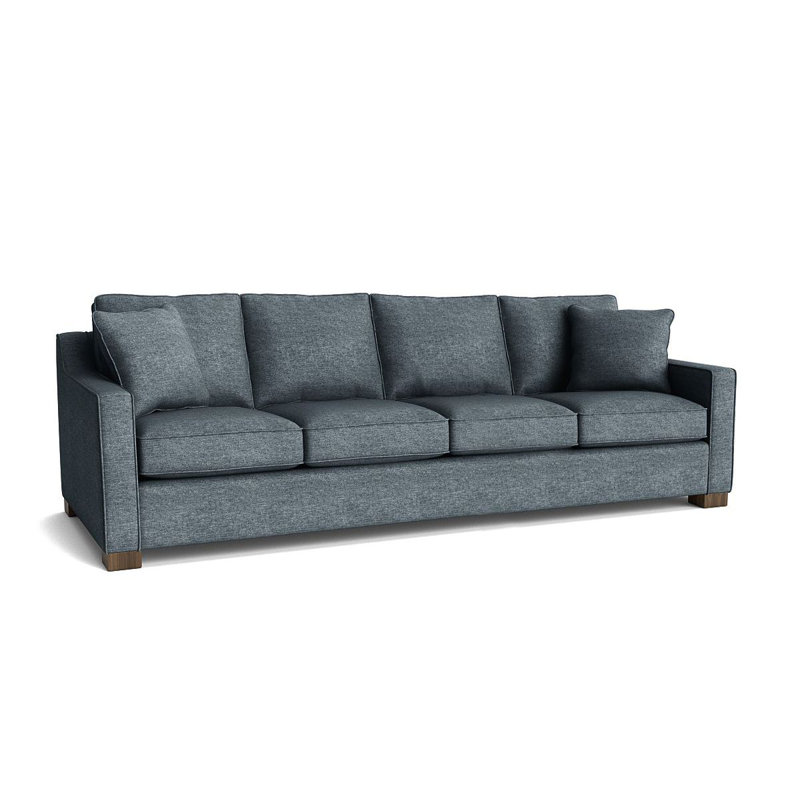 Canapé à accoudoirs carrés avec coussins réversibles 102 po Aceyon, Copen Jango, Noyer