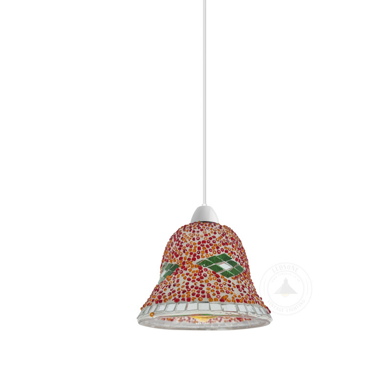 11.5cm H Glass Bell Pendant Shade ( Uno ) in Multicolour