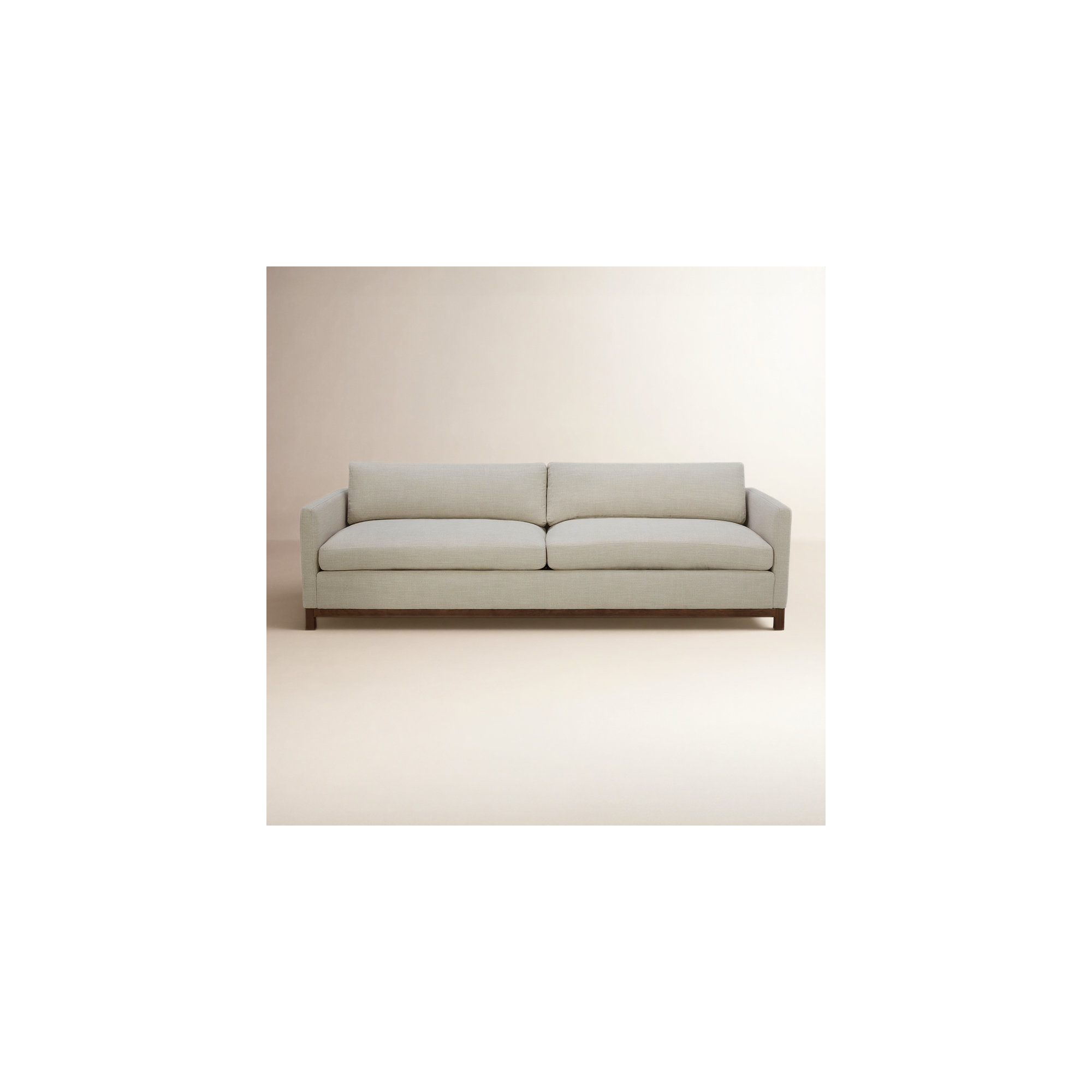 Liz 85" Upholstered Sofa, Dark Brown, Effie Linen Performance Linen, 32.28"H x 101.97"W x 39.37"D