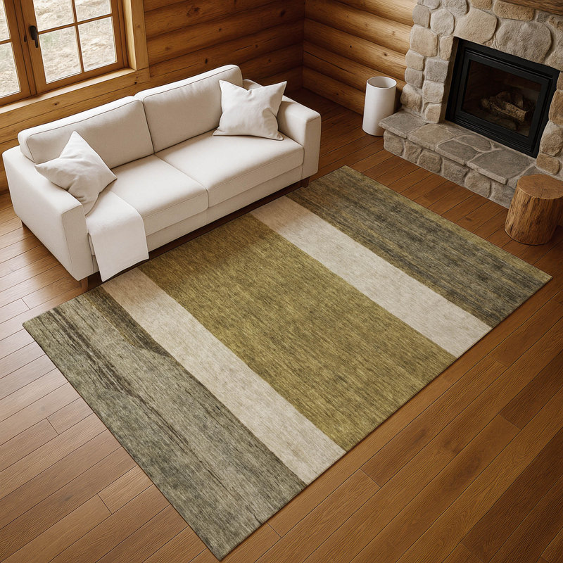 Premium Machine Washable Marasco AMF1624 Stripes Rug, Rectangle 9' x 12'