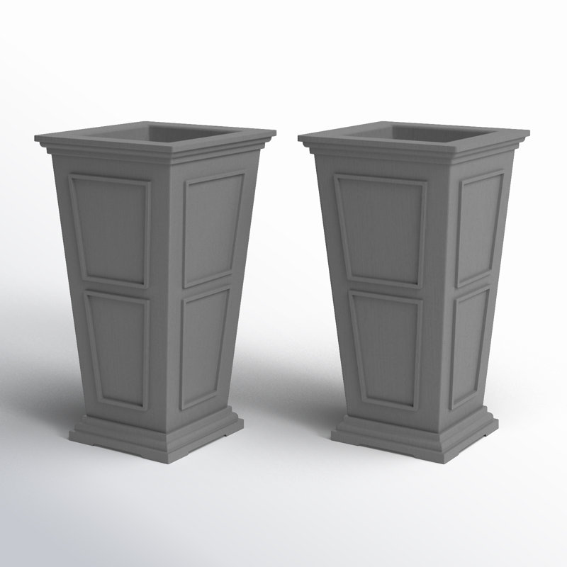 Boîte à fleurs Abram, Gris, 2, H 26 po x l 14,75 po x P 14,75 po