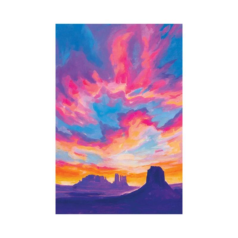 Desert Sunset Study by Andrea Fairservice - Painting on Canvas, Wrapped Canvas, 66.04 cm H x 45.72 cm W x 3.175 cm D