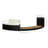 vidaXL Spa Surround Black Poly Rattan and Natural Wood 124 x 289 x 56 cm