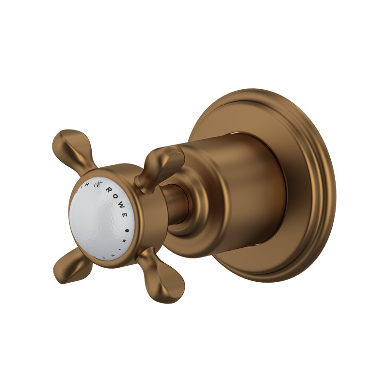 Edwardian Volume Control Shower Wall Trim, English Bronze