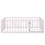 Metal Floor Bed Frame With Fence And Door-537394766