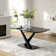 Barwen Glam Modern 71" Rectangular Sintered Slate Dining Table