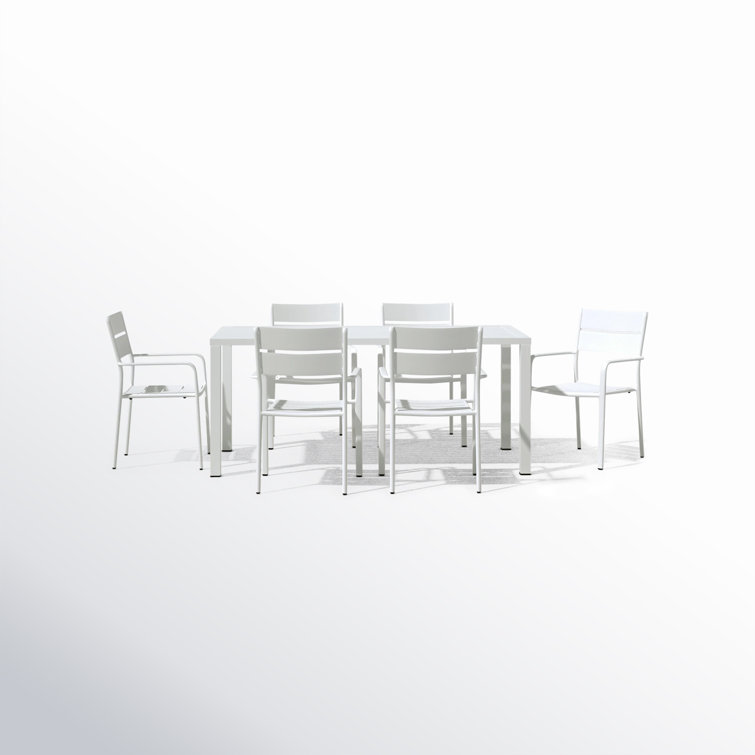 Bette 71'' Rectangular 6 - Person Outdoor Dining Set