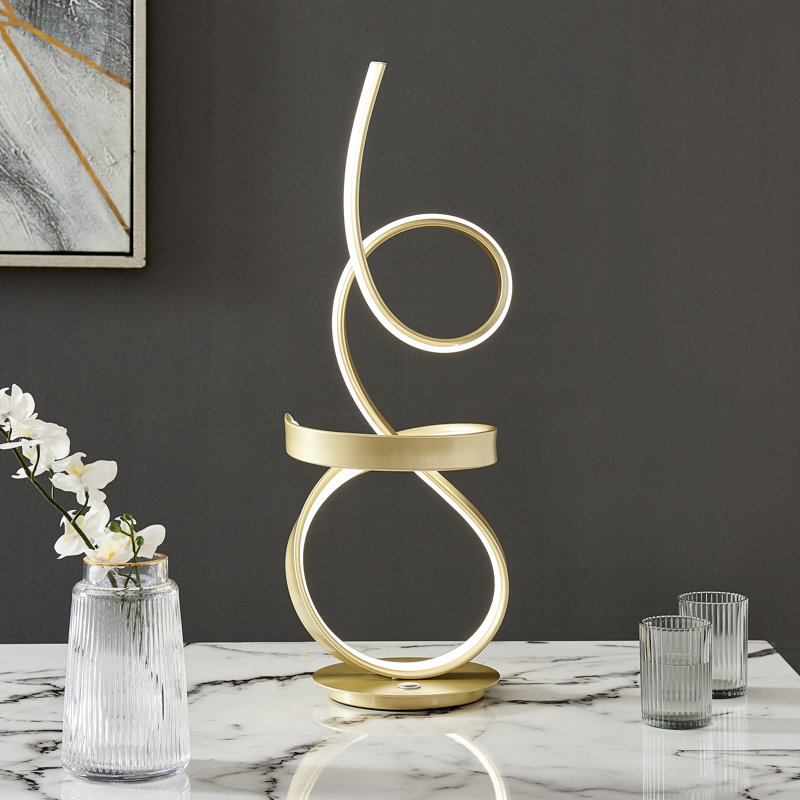 Alburnett 26'' Dimmable Novelty Table Lamp, Gold