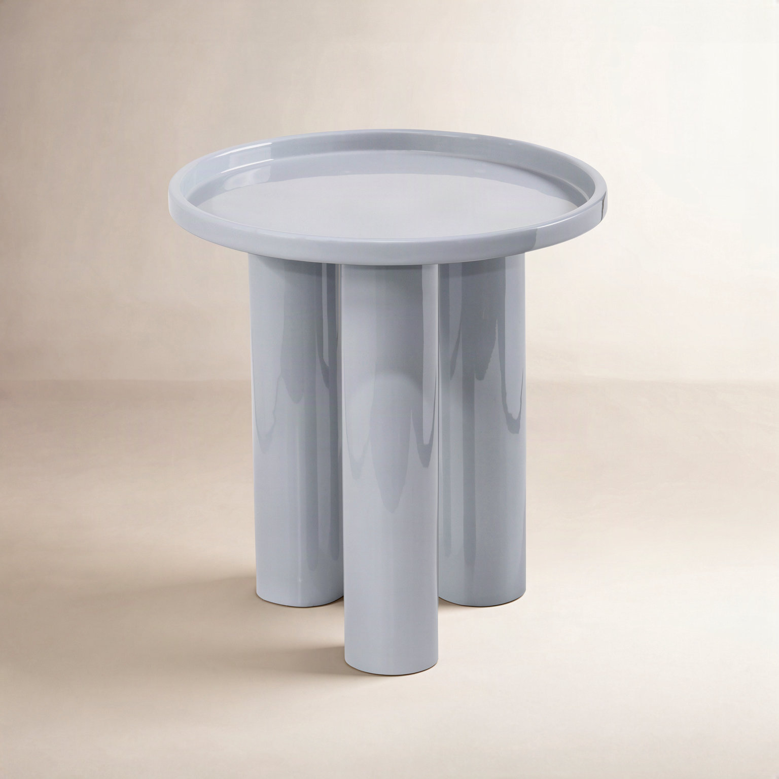Isthia End Table, Pearl Blue