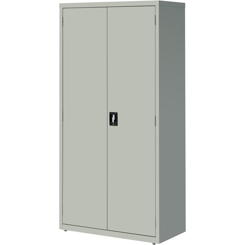Pabel 36'' Wide 5 - Shelf Storage Cabinet, Light Gray