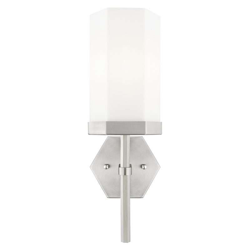 Downtown Urban - Neilson - 1 Light 5" Wall-mounted Sconce , Satin Nickel, Matte White