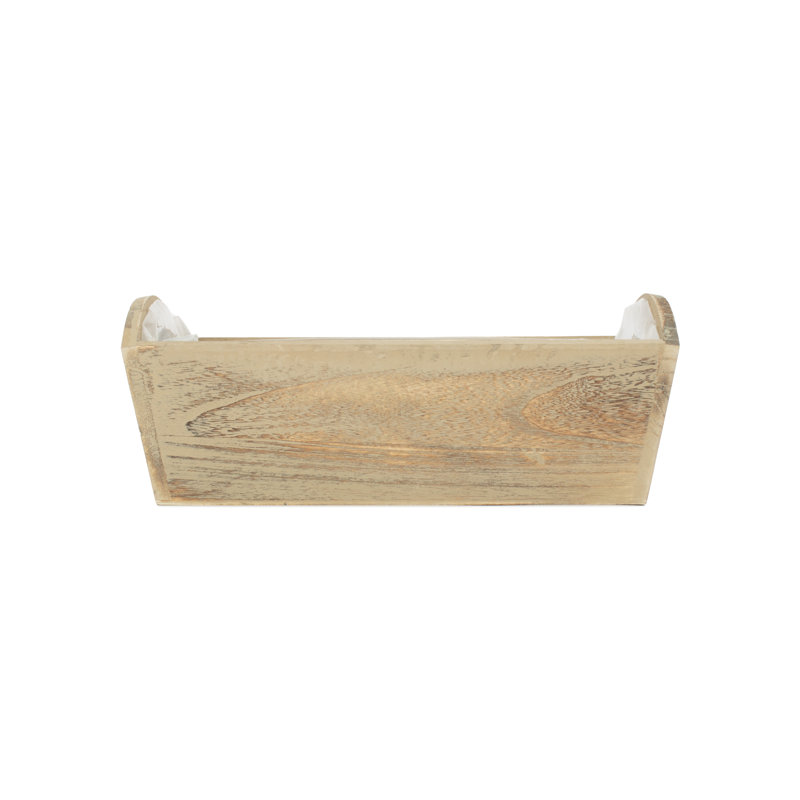 Oak Effect Wooden Tray with Lining