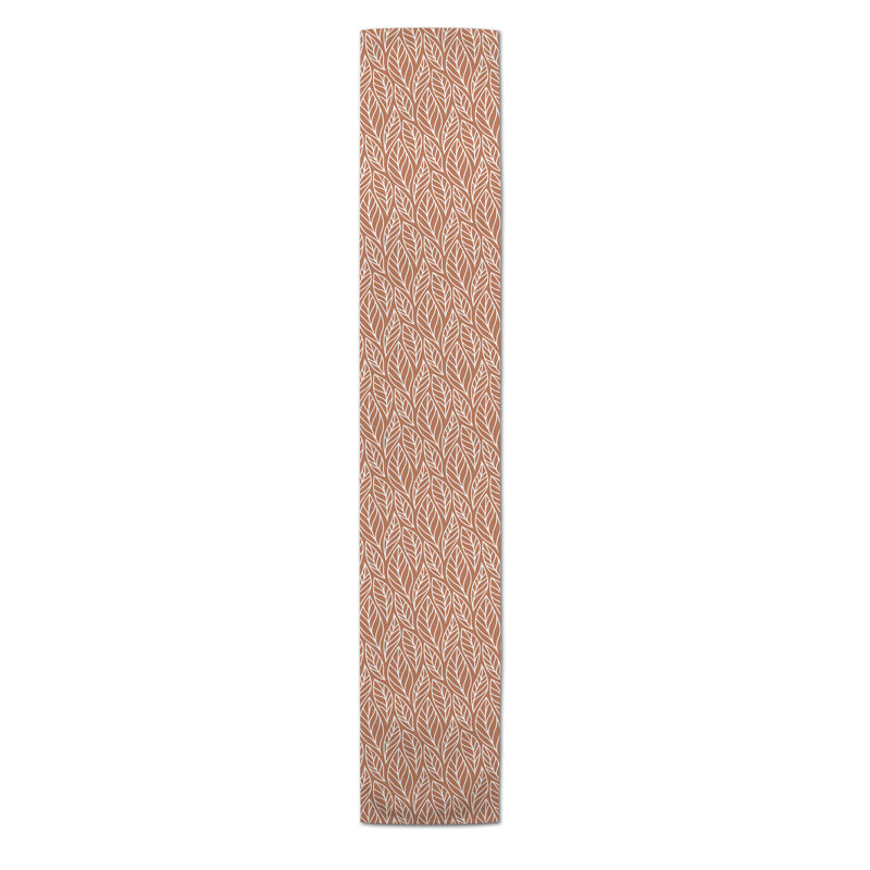 Ilwell Copper Leaf Table Runner, 90" x 16"