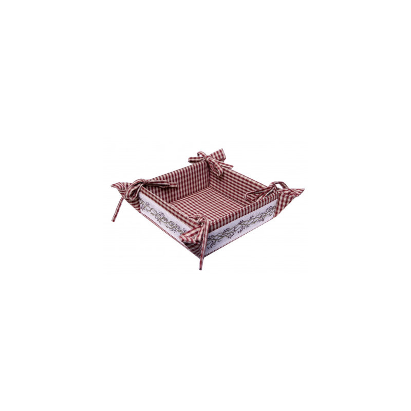 August Grove® Villasenor Bread Basket, Burgundy