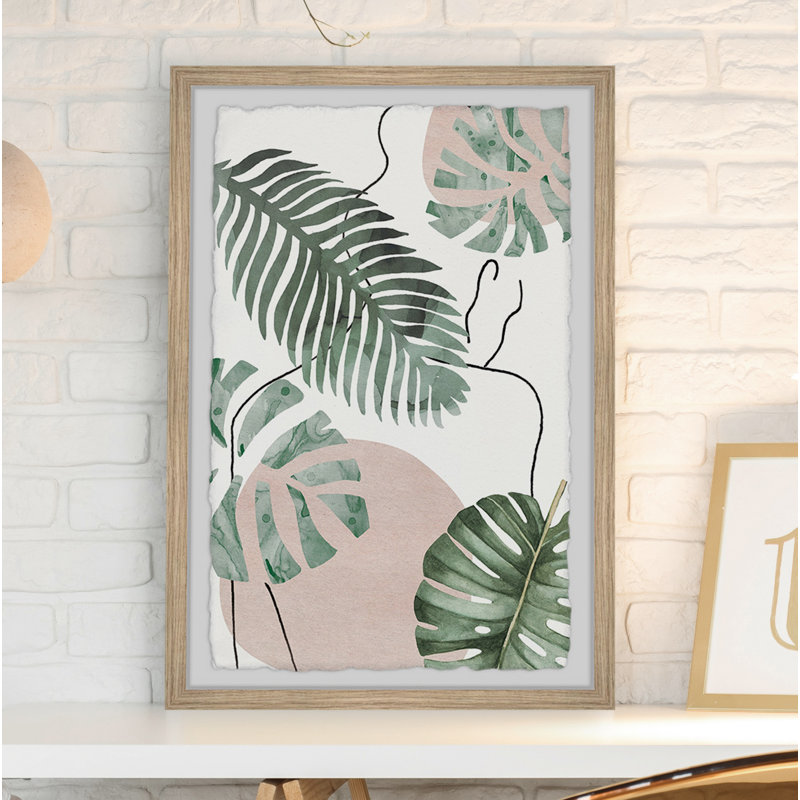 Reproduction d’art sur papier, "Big Leaf II" par Parvez Taj, H 12 po x l 8 po x P 1,5 po