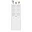 Organisateur de garde-manger en métal blanc de 72 po avec portes et tablettes, robuste, assemblage d'outils, idéal pour une armoire de rangement de cuisine, grand, 5 aimants silencieux réglables, ancrage mural complet