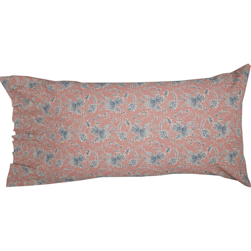 100% Cotton Floral - Set of 2, 21" x 40"  Pillowcase