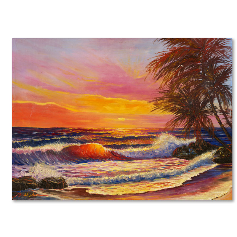 «Hawaiian Glow» de Luverne, reproduction sur toile tendue, H 18 po x l 24 po x P 2 po